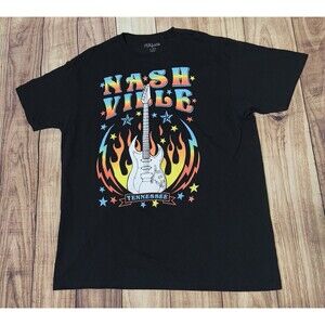 Persaya Women’s T Shirt Nashville Tennessee Rock And Roll Country Guitar Size XL